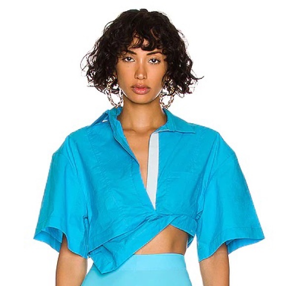 Jacquemus Tops - Jacquemus La Chemise Capri Cropped Top
